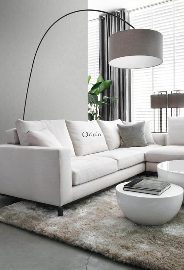 Origin Wallcoverings tapet sildeben vævning lysegråt 0,53 x 10,05 m