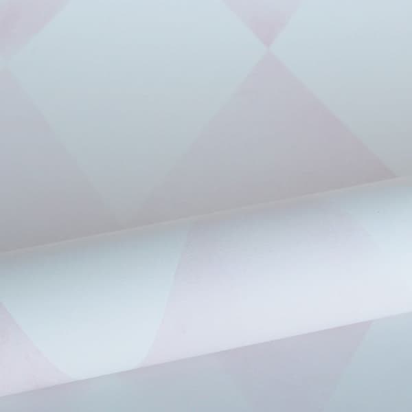 Origin Wallcoverings tapet rombmotiv puderrosa och matt vitt - 337219 - 53 cm x 10,05 m