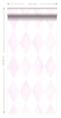 Miniatyrbild 8 av 8: Origin Wallcoverings tapet rombmotiv puderrosa och matt vitt - 337219 - 53 cm x 10,05 m
