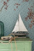 Miniatyrbild 2 av 7: ESTAhome tapet maritima strandtexter grågrönt 0,53 x 10,05 m