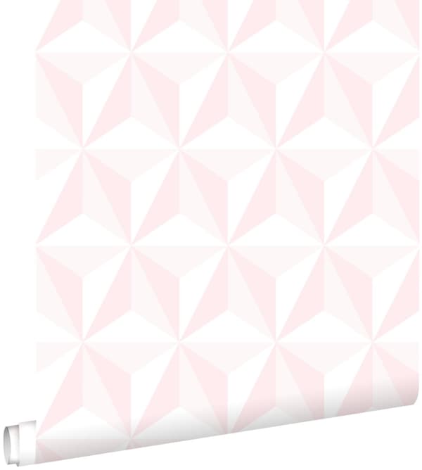 ESTAhome tapet 3D grafik lyserosa 53 cm x 10,05 m