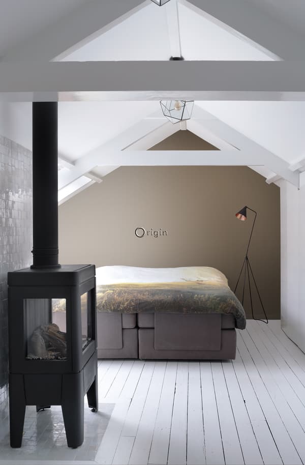 Origin Wallcoverings tapet ensfarvet skinnende bronze 53 cm x 10,05 m