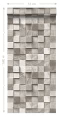 Miniatyrbild 9 av 9: ESTAhome tapet 3D-tryck mullvadsgrått - 138525 - 53 cm x 10,05 m