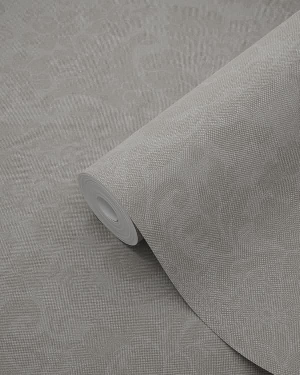Origin Wallcoverings tapet ornament ljust mullvadsgrått 53 cm x 10,05 m