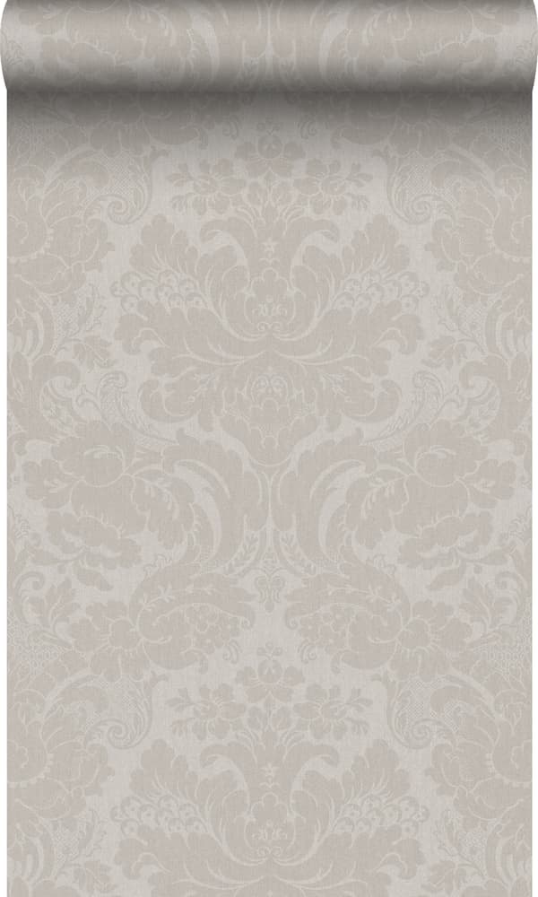 Origin Wallcoverings tapet ornament ljust mullvadsgrått 53 cm x 10,05 m