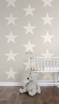 Miniatyrbild 3 av 7: Origin Wallcoverings tapet stjärnor grått 53 cm x 10,05 m