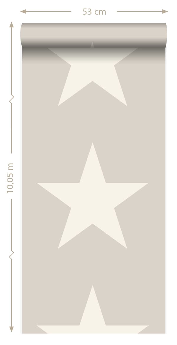 Origin Wallcoverings tapet stjärnor grått 53 cm x 10,05 m