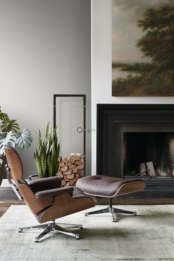 Origin Wallcoverings tapet ensfarvet lyst grålilla 53 cm x 10,05 m