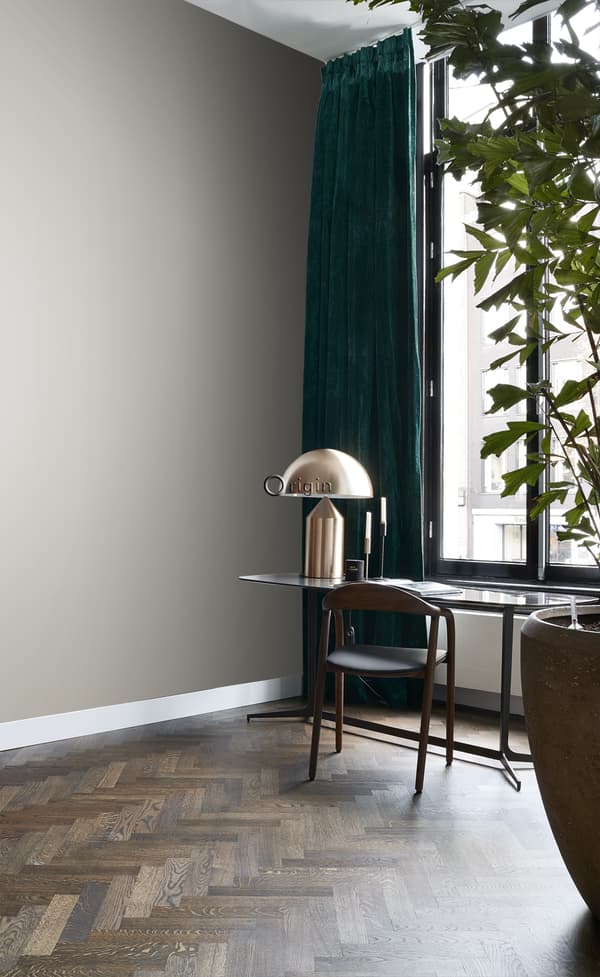 Origin Wallcoverings tapet ensfarvet lyst grålilla 53 cm x 10,05 m