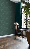 Miniatyrbild 4 av 6: Origin Wallcoverings tapet blad med vävd struktur havsgrönt 0,53 x 10,05 m