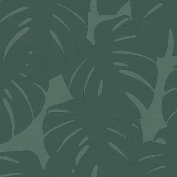 Origin Wallcoverings tapet blad med vävd struktur havsgrönt 0,53 x 10,05 m