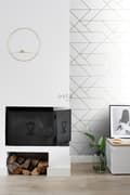 Miniatyrbild 6 av 8: ESTAhome tapet grafiska linjer vitt och guld 0,53 x 10,05 m