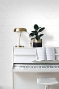 Miniatyrbild 2 av 8: ESTAhome tapet grafiska linjer vitt och guld 0,53 x 10,05 m