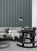 Miniatyrbillede 8 af 8: ESTAhome tapet rombemotiv mørkegrønt og sort 53 cm x 10,05 m