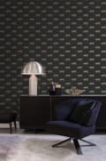 Miniatyrbild 4 av 8: Origin Wallcoverings tapet pantrar svart och guld 0,53 x 10,05 m