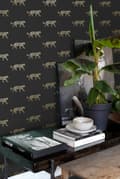 Miniatyrbild 2 av 8: Origin Wallcoverings tapet pantrar svart och guld 0,53 x 10,05 m