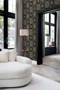 Miniatyrbillede 2 af 11: Origin Wallcoverings tapet suzani-blomster sort - 347426 - 53 cm x 10,05 m