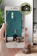 Miniatyrbillede 3 af 7: Origin Wallcoverings tapet rombemotiv turkis 53 cm x 10,05 m