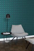 Miniatyrbillede 4 af 7: Origin Wallcoverings tapet rombemotiv turkis 53 cm x 10,05 m