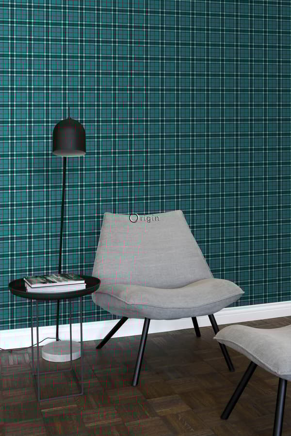 Origin Wallcoverings tapet rombemotiv turkis 53 cm x 10,05 m