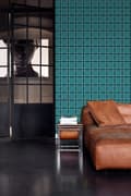 Miniatyrbillede 2 af 7: Origin Wallcoverings tapet rombemotiv turkis 53 cm x 10,05 m