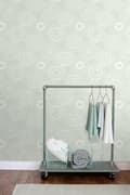 Miniatyrbild 5 av 8: ESTAhome tapet blommor mintgrönt 53 cm x 10,05 m