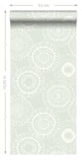 Miniatyrbild 8 av 8: ESTAhome tapet blommor mintgrönt 53 cm x 10,05 m