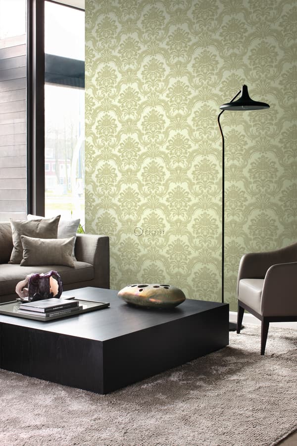 Origin Wallcoverings tapet ornament ljusgrönt 53 cm x 10,05 m