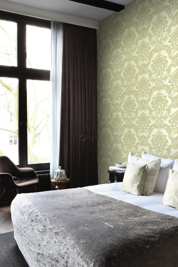 Origin Wallcoverings tapet ornament ljusgrönt 53 cm x 10,05 m