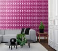Miniatyrbillede 3 af 7: ESTAhome tapet shibori batik-mønster intensivt fuhsiarosa 53 cm x 10,05 m