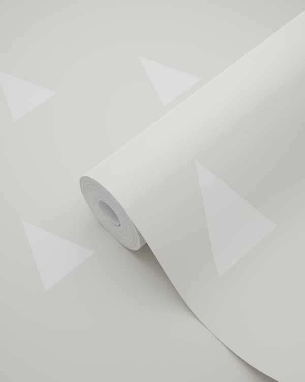 ESTAhome tapet små grafiska trianglar ljusgrått 53 cm x 10,05 m