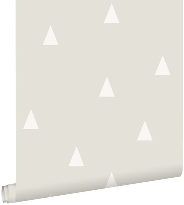 ESTAhome tapet små grafiska trianglar ljusgrått 53 cm x 10,05 m