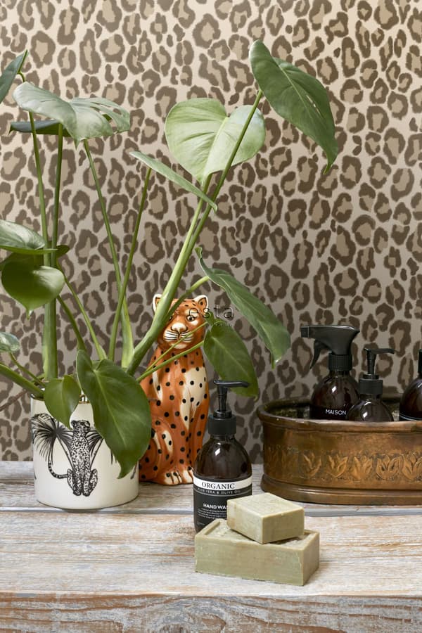 ESTAhome tapet leopardskind brunt 0,53 x 10,05 m