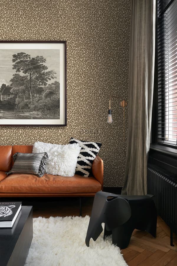 ESTAhome tapet leopardskind brunt 0,53 x 10,05 m