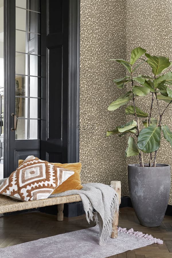 ESTAhome tapet leopardskind brunt 0,53 x 10,05 m