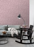 Miniatyrbillede 4 af 8: ESTAhome tapet vævet linned-effekt dybt vinrødt 53 cm x 10,05 m