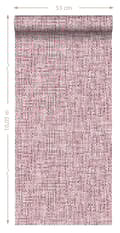 Miniatyrbillede 8 af 8: ESTAhome tapet vævet linned-effekt dybt vinrødt 53 cm x 10,05 m