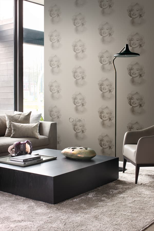 Origin Wallcoverings tapet Marilyn Monroe glänsande brons 53 cm x 10,05 m