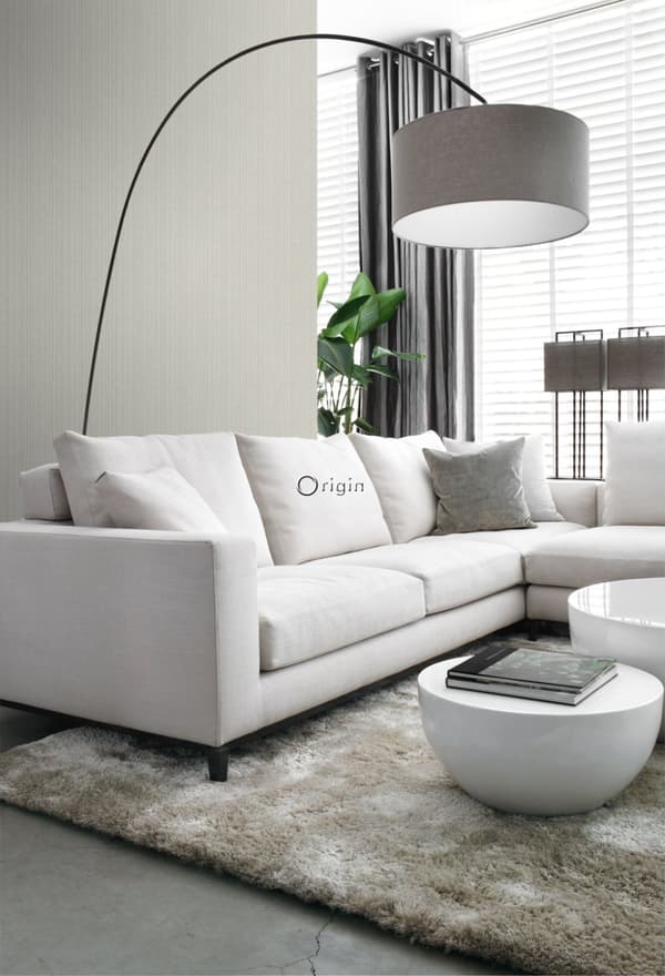 Origin Wallcoverings tapet vævet struktur lysegråt 0,53 x 10,05 m