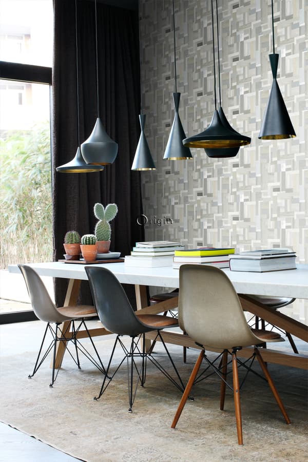Origin Wallcoverings tapet træstumper plankemotiv beige 53 cm x 10,05 m