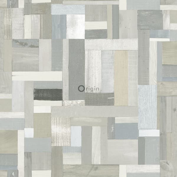 Origin Wallcoverings tapet træstumper plankemotiv beige 53 cm x 10,05 m