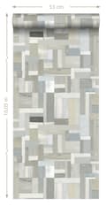 Miniatyrbillede 7 af 7: Origin Wallcoverings tapet træstumper plankemotiv beige 53 cm x 10,05 m