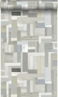 Miniatyrbillede 1 af 7: Origin Wallcoverings tapet træstumper plankemotiv beige 53 cm x 10,05 m
