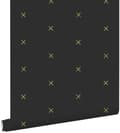 Miniatyrbild 1 av 8: ESTAhome tapet grafiskt motiv svart och guld 0,53 x 10,05 m