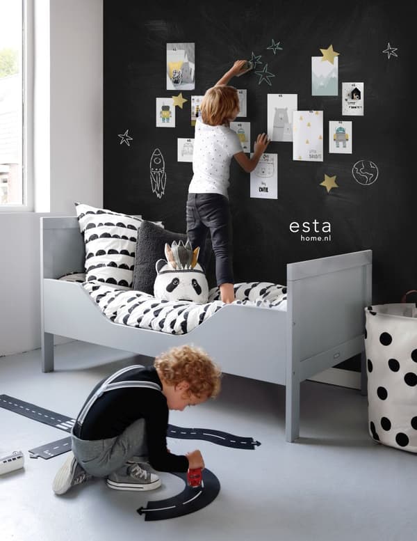 ESTAhome magnetisk tavla tapet  svart 53 cm x 3 m