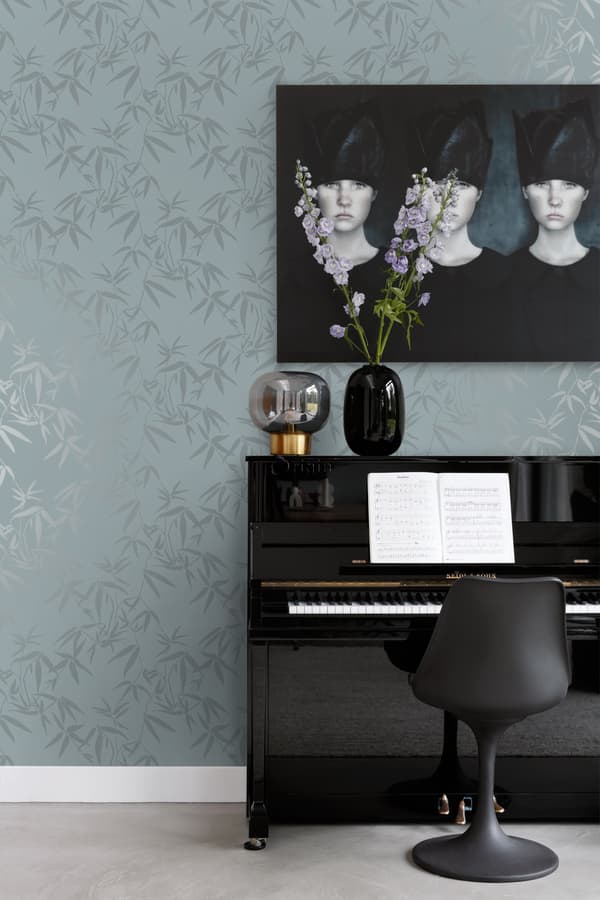 Origin Wallcoverings tapet bambublad blått 0,53 x 10,05 m