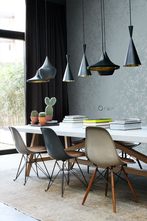 Origin Wallcoverings tapet bambublad blått 0,53 x 10,05 m