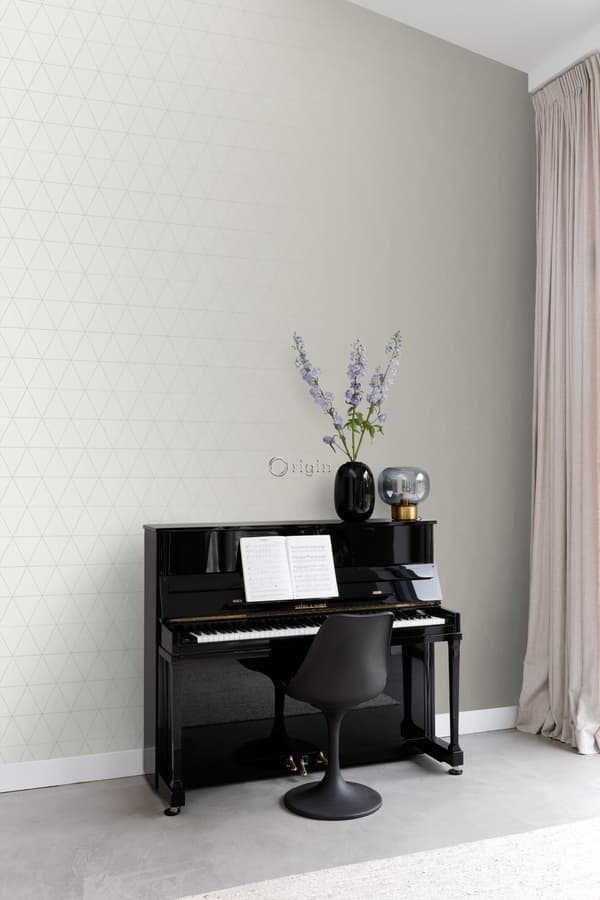 Origin Wallcoverings tapet grafiske trekanter gråt 0,53 x 10,05 m