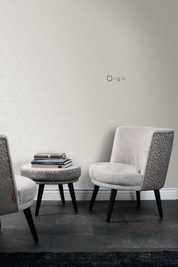 Origin Wallcoverings tapet grafiske trekanter gråt 0,53 x 10,05 m
