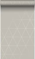 Miniatyrbillede 1 af 8: Origin Wallcoverings tapet grafiske trekanter gråt 0,53 x 10,05 m